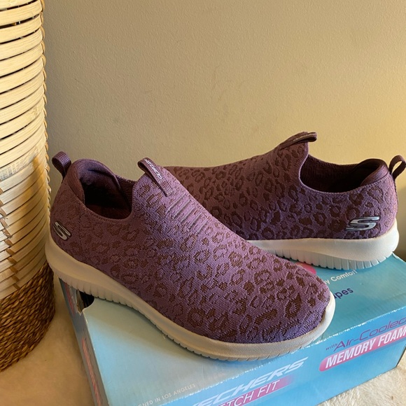 Skechers Shoes - Skechers Purple and White Slip-On Sneakers